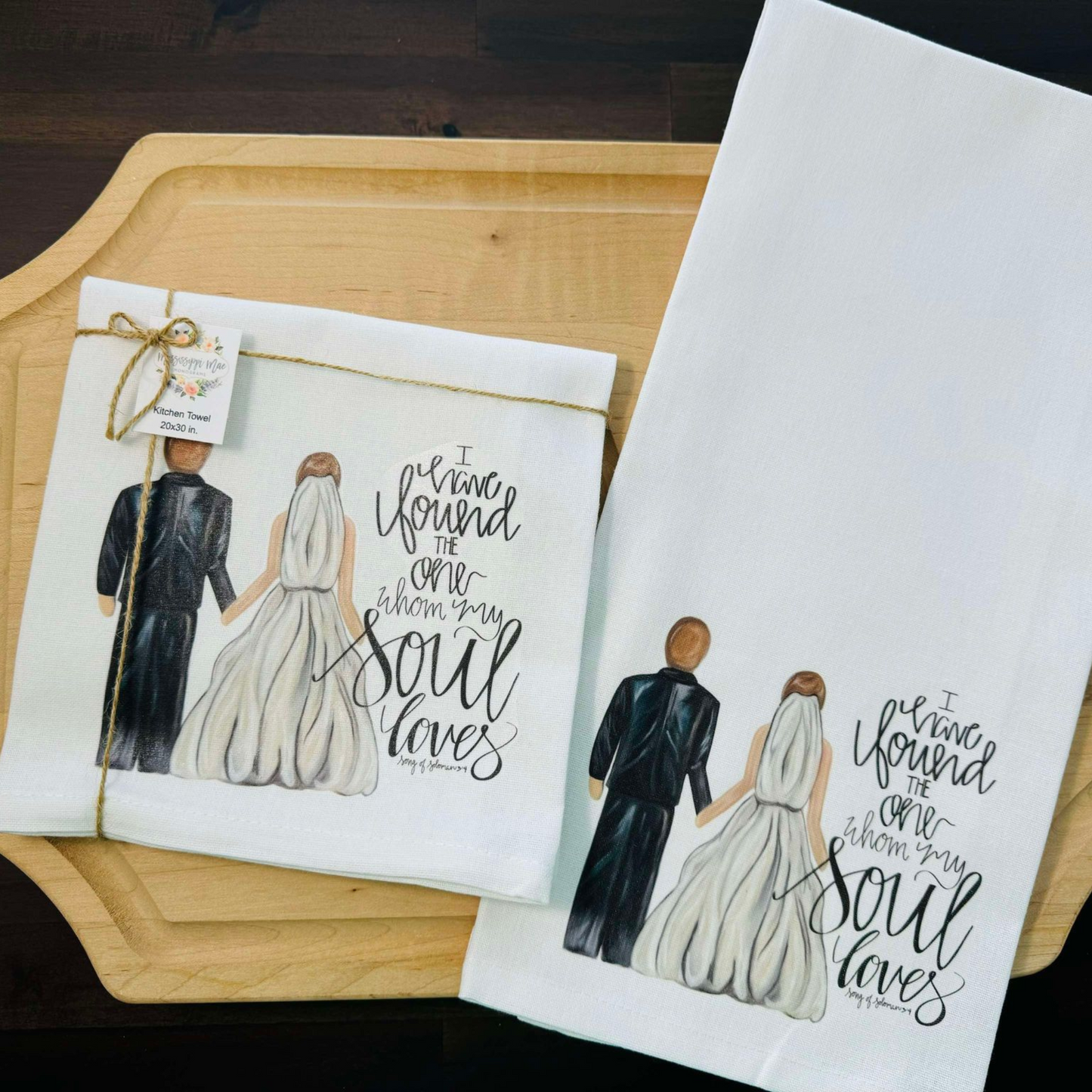 Wedding Couple Kitchen Towel