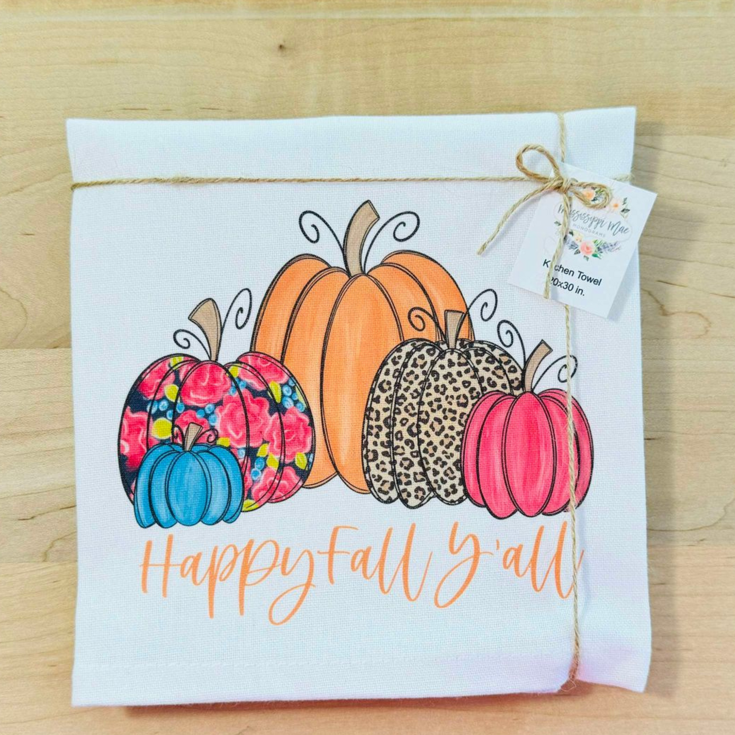 Happy Fall Y'all Kitchen Towel