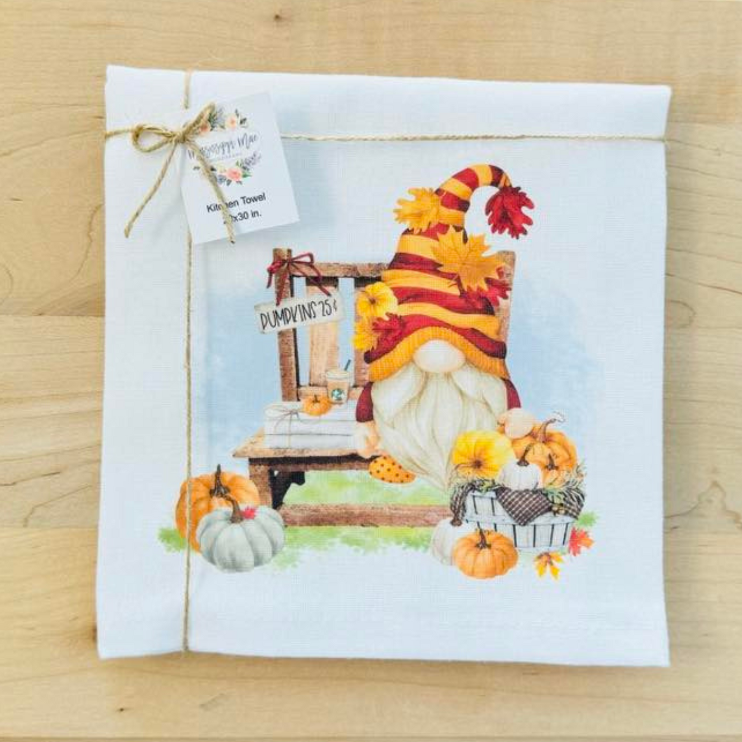 Fall Gnome Kitchen Towel