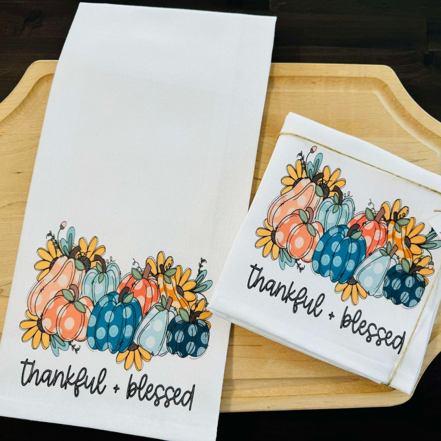 Thankful + Blessed Kitchen Towel