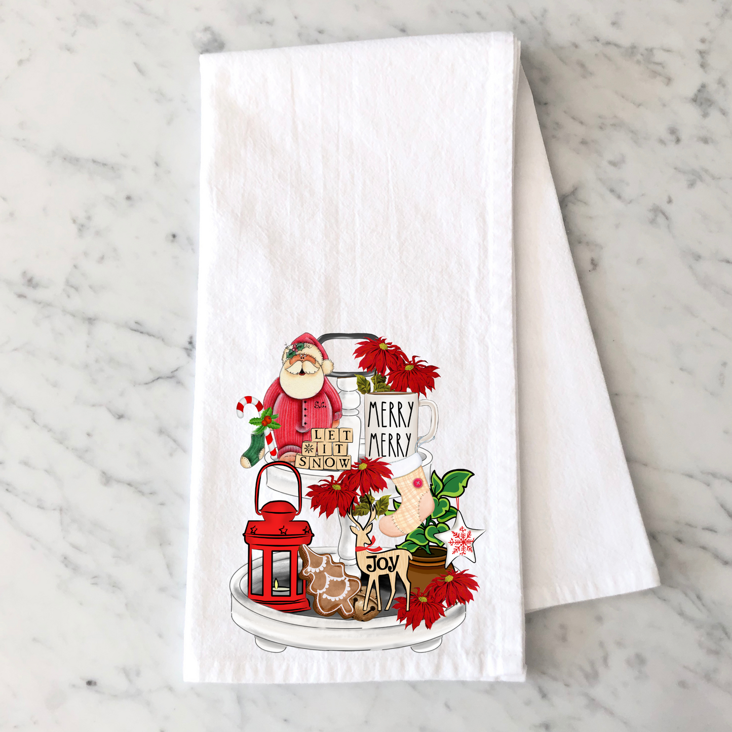 Santa Tier Tray Kitchen Towel