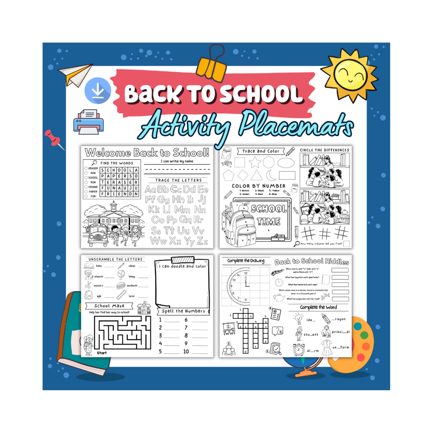 Activity Placemats
