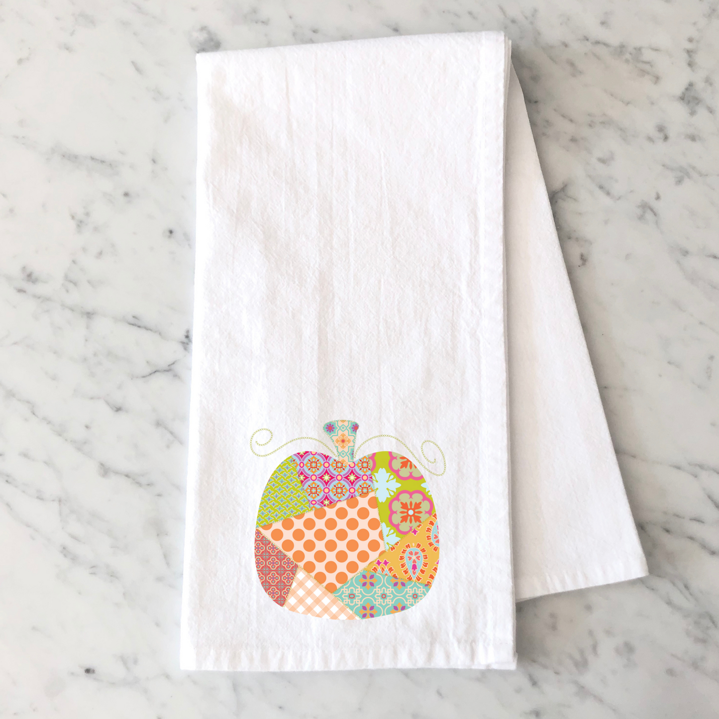 Patchwork Pumpkin Kitchen Towel