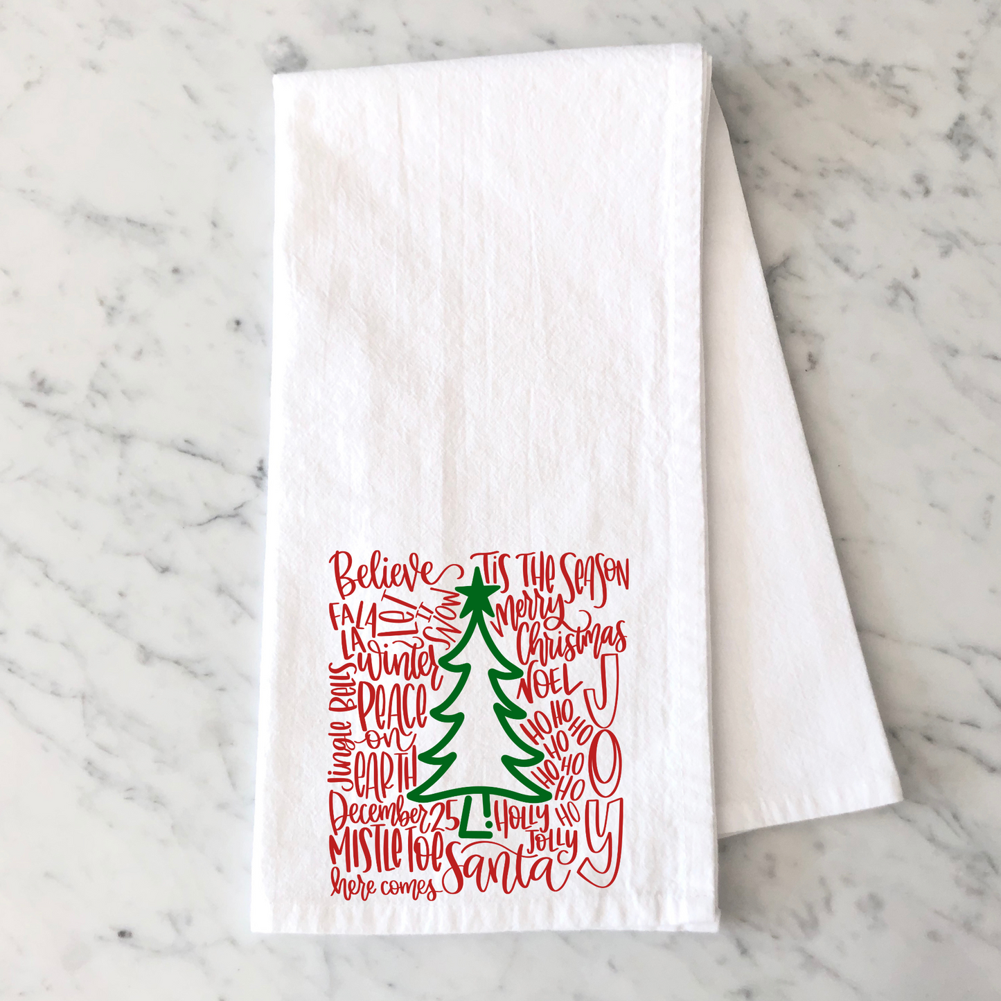 Christmas Words Kitchen Towel
