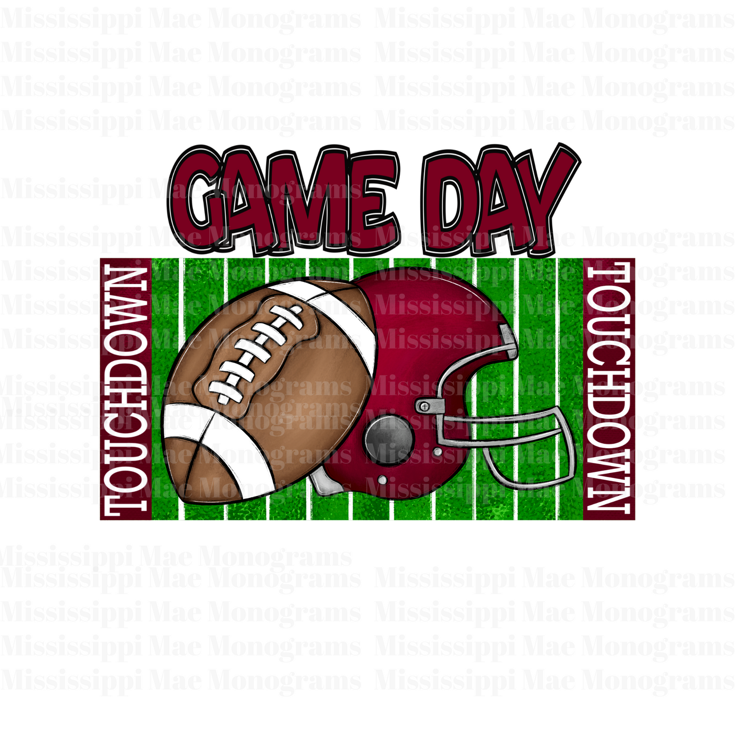 Football Game Day Crimson