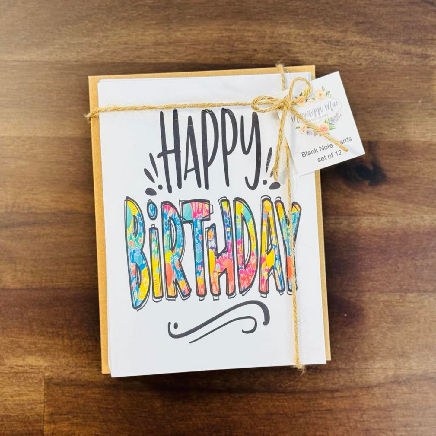 Happy Birthday Note Cards (Set of 12)