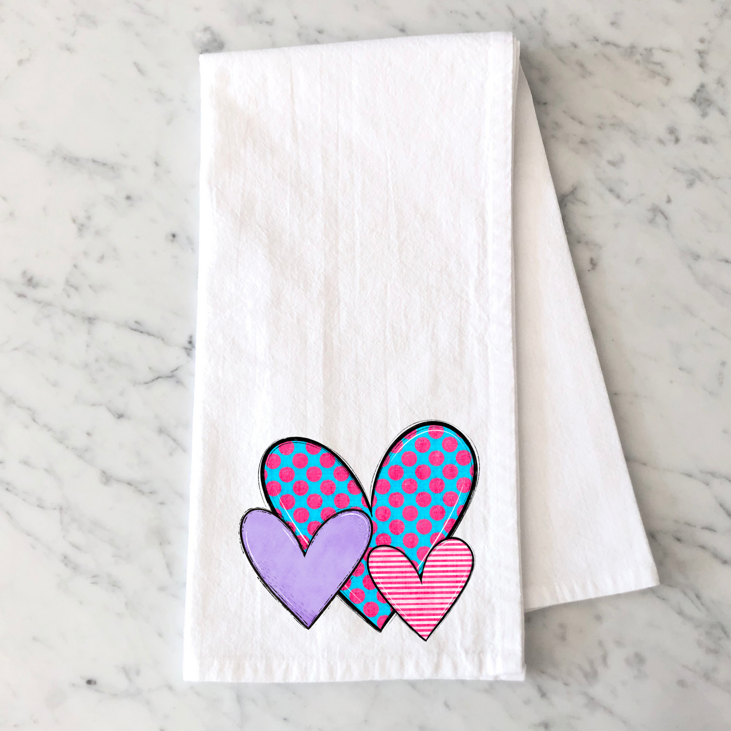 Valentine Hearts Kitchen Towel