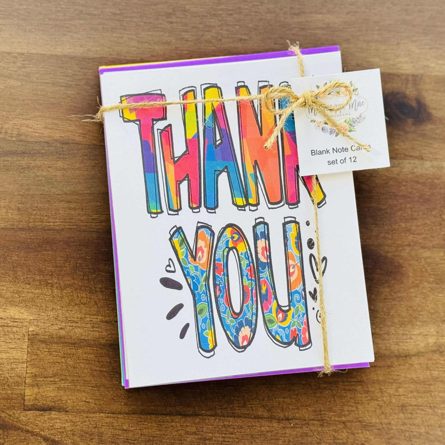 Thank You Note Cards (Set of 12)