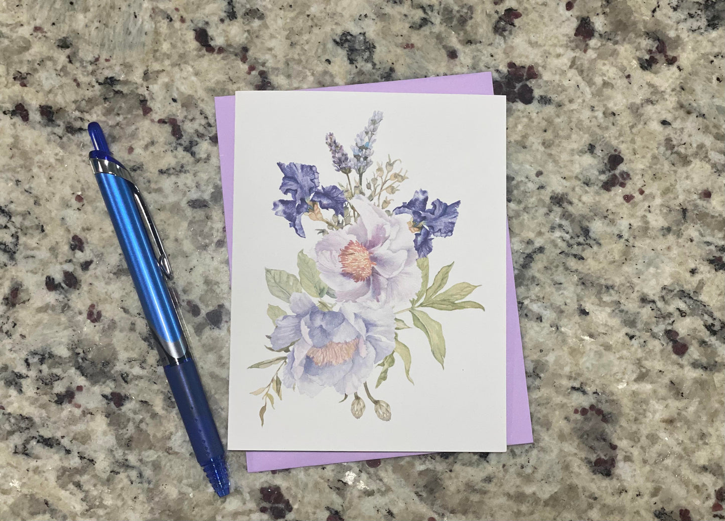 Iris and Peony Note Cards (Set of 12)