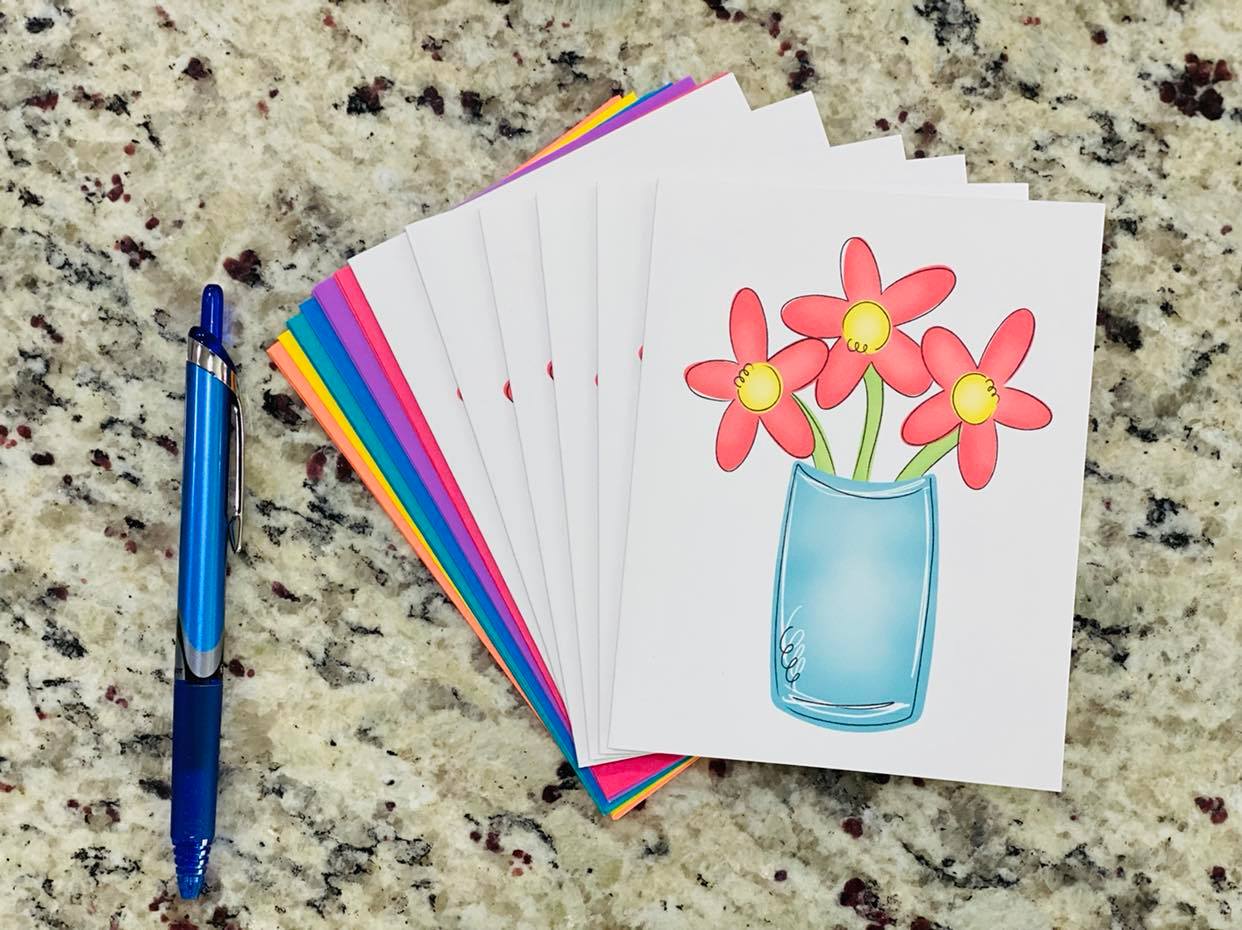 Vase of Flowers Note Cards (Set of 12)