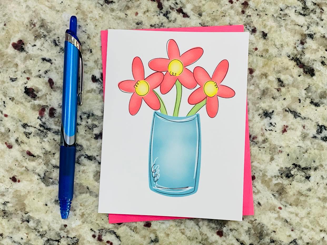 Vase of Flowers Note Cards (Set of 12)