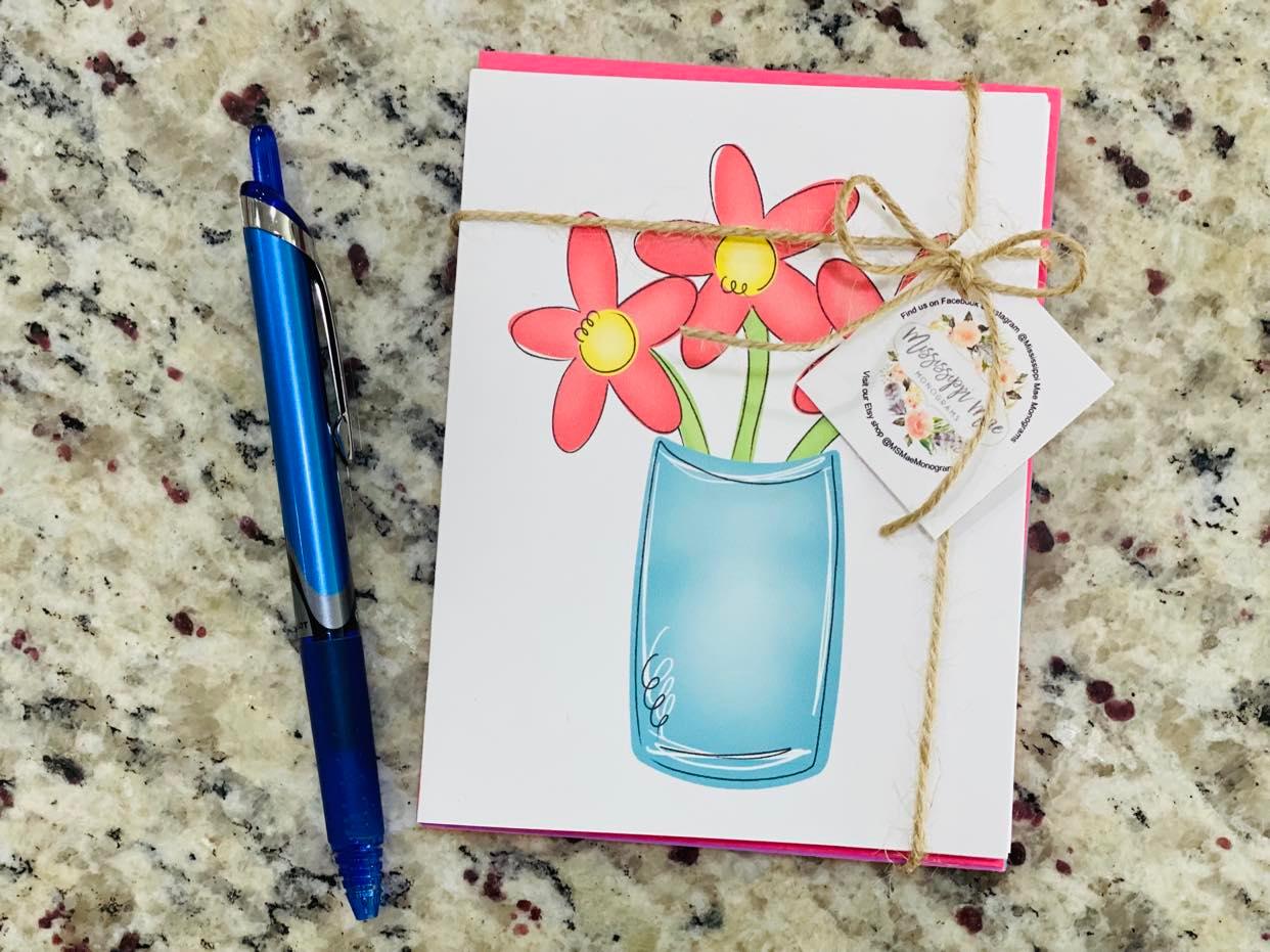 Vase of Flowers Note Cards (Set of 12)