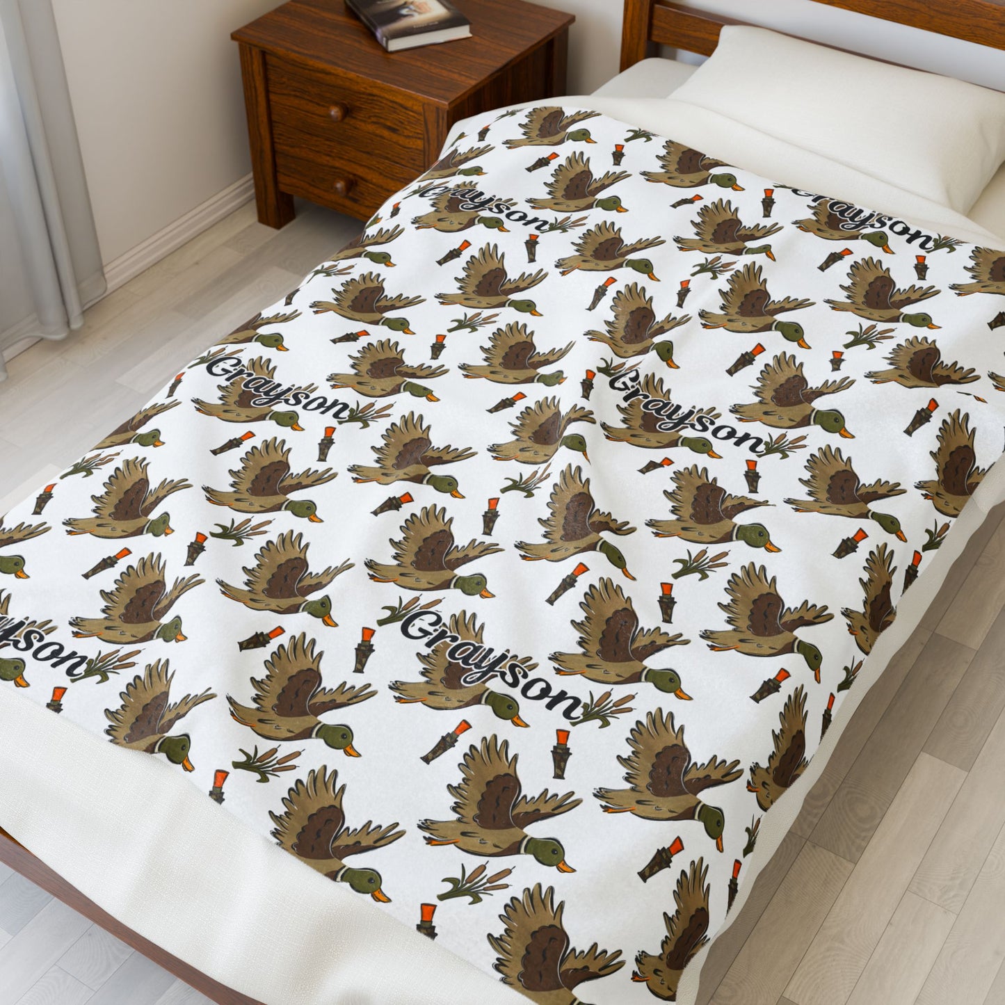 Personalized Duck Hunting Baby Blanket