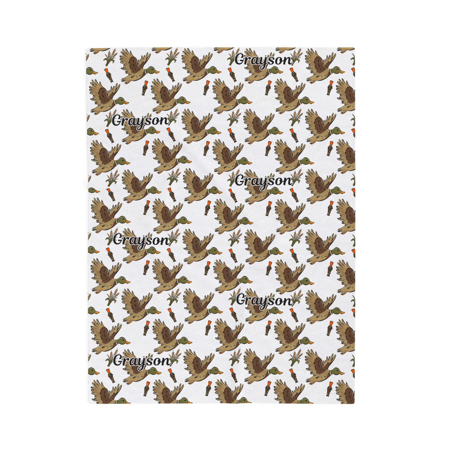 Personalized Duck Hunting Baby Blanket