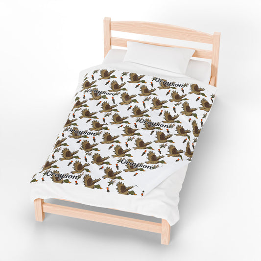 Personalized Duck Hunting Baby Blanket