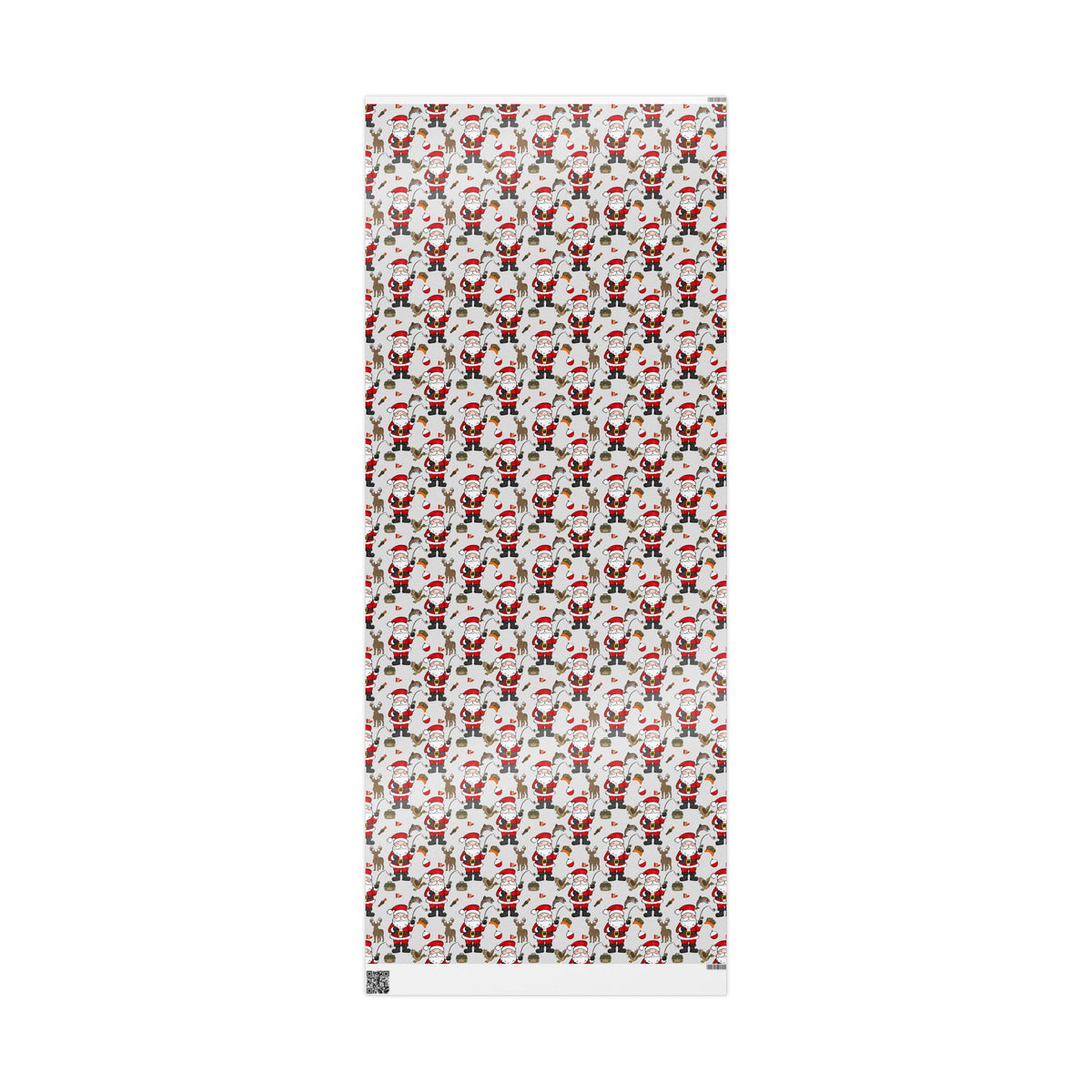 Santa Hunting and Fishing Christmas Wrapping Paper