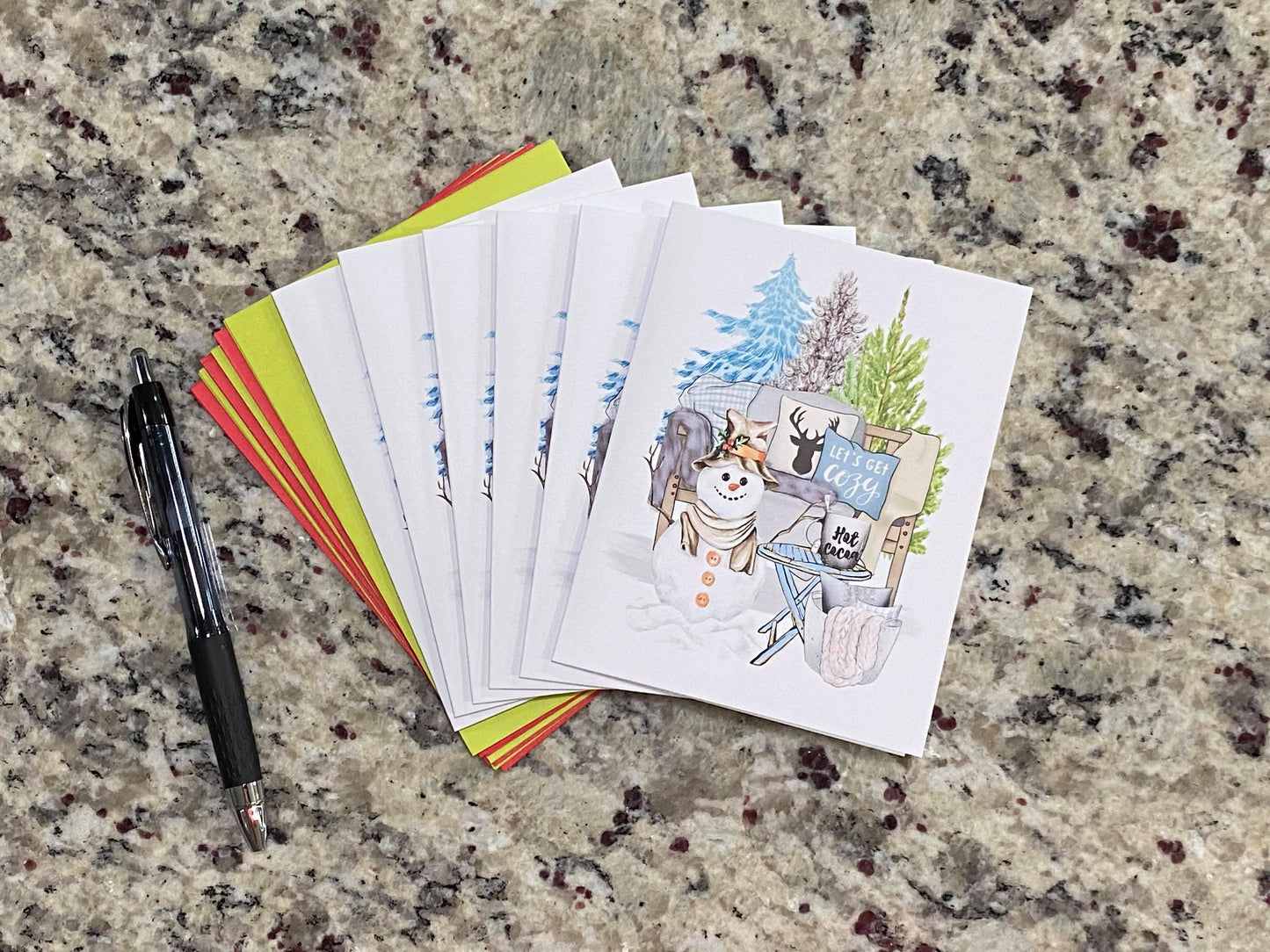 Snowman Note Cards (Set of 12)
