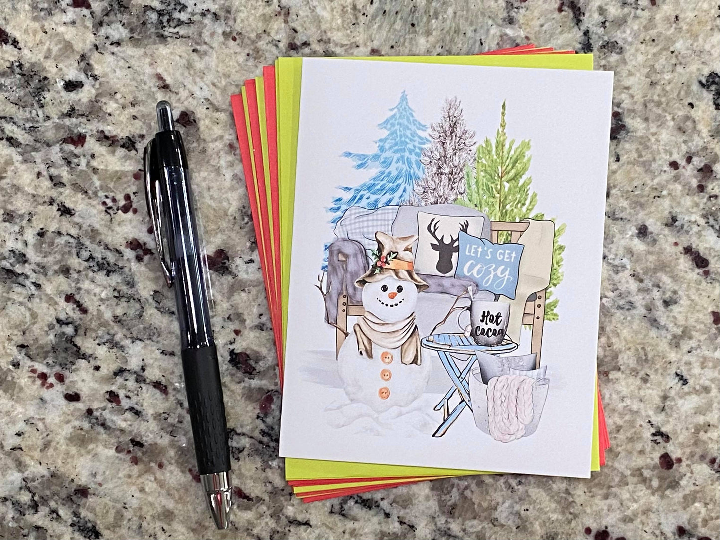 Snowman Note Cards (Set of 12)