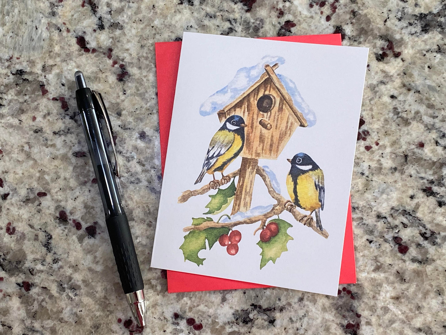 Snow Birds Note Card (Set of 12)