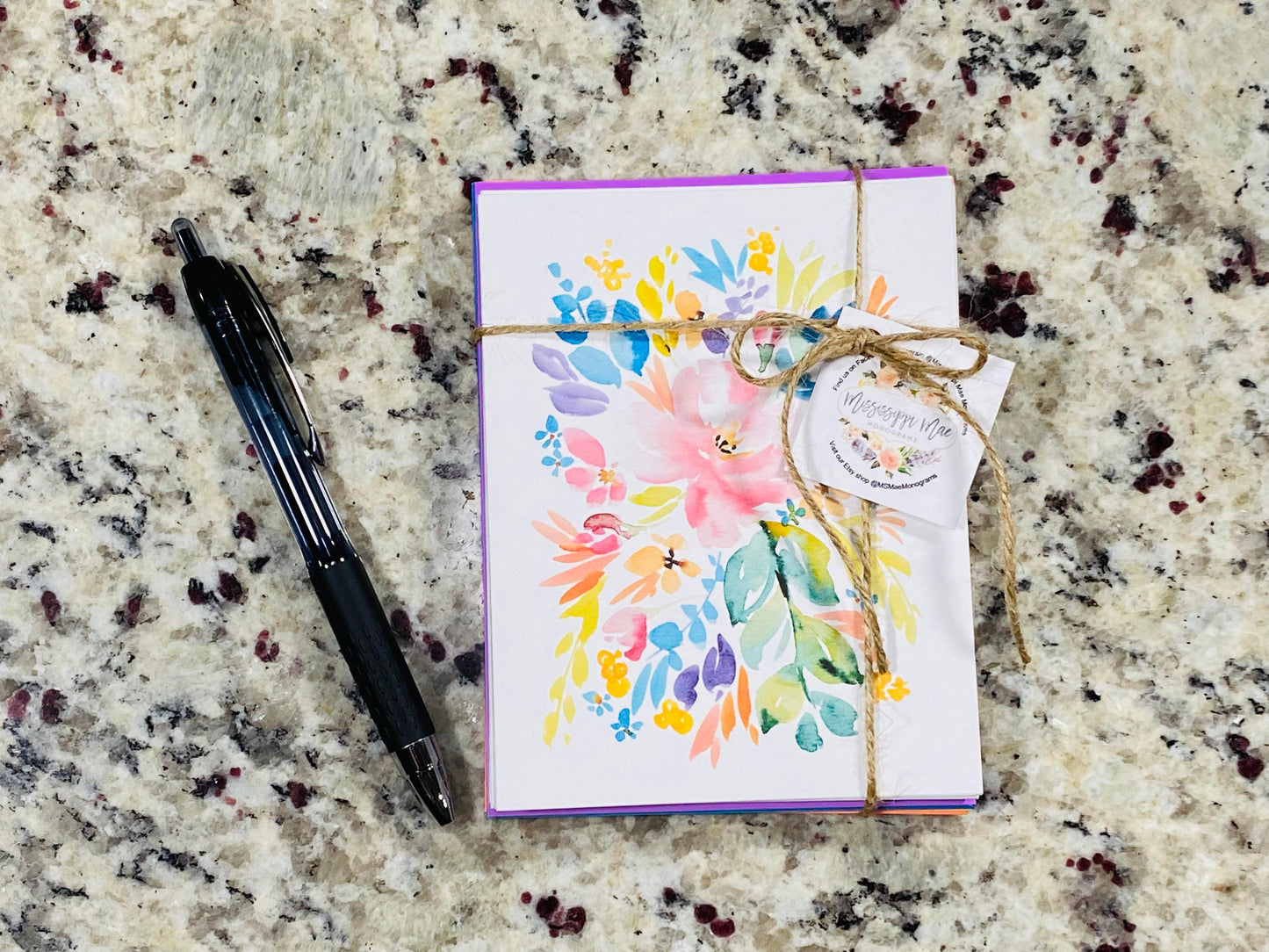 Pastel Floral Note Cards (Set of 12)