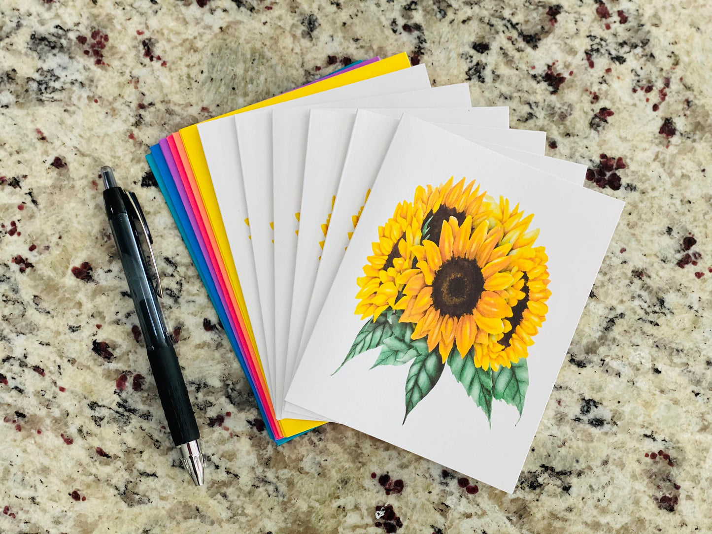Sunflower Note Cards (Set of 12)