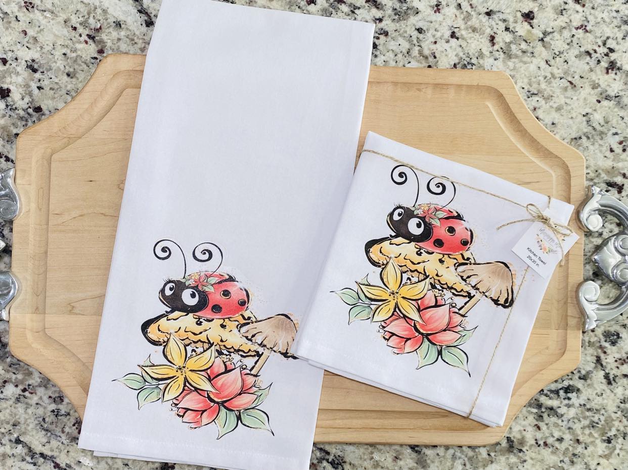 Ladybug Kitchen Towel