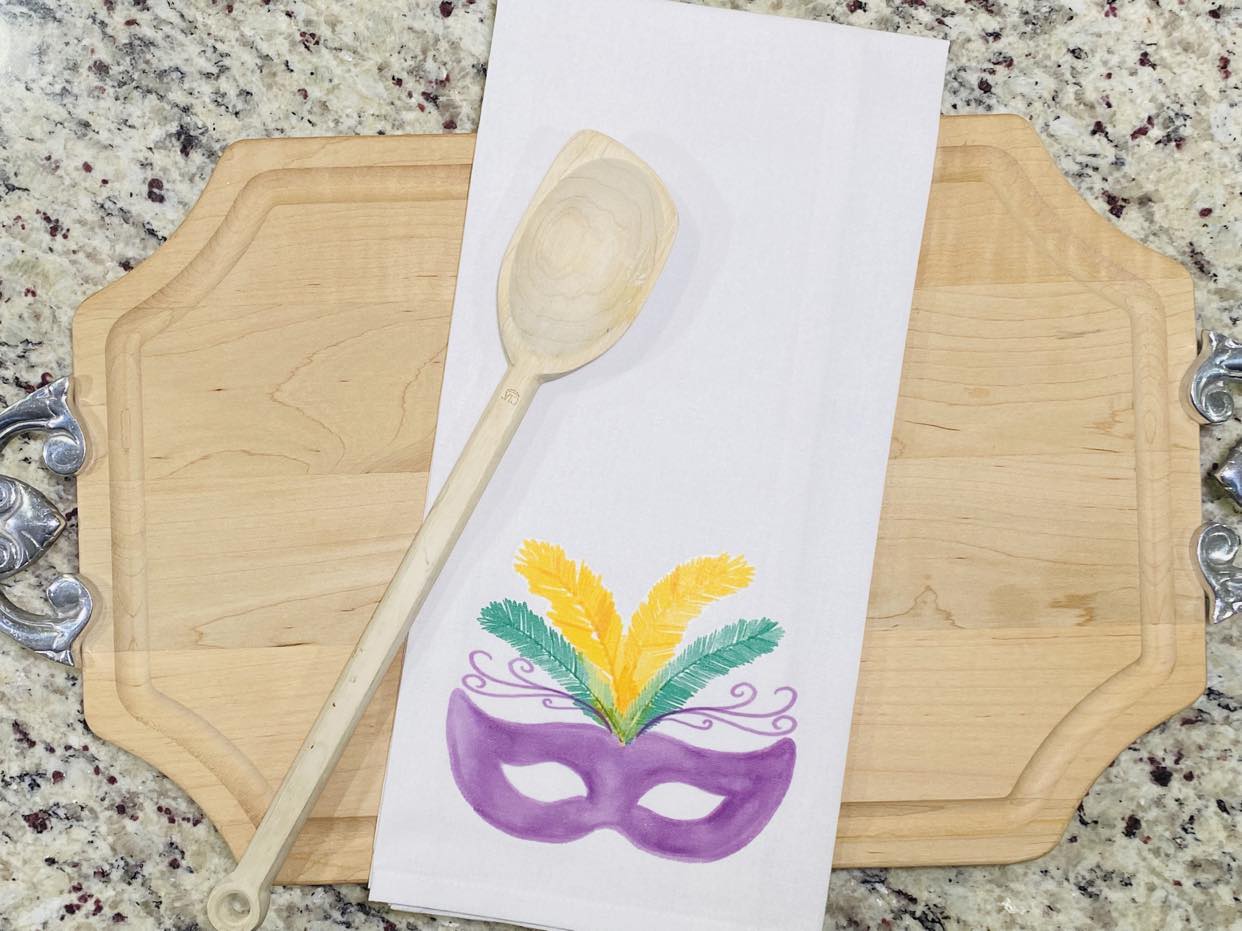 Mardi Gras Mask Towel