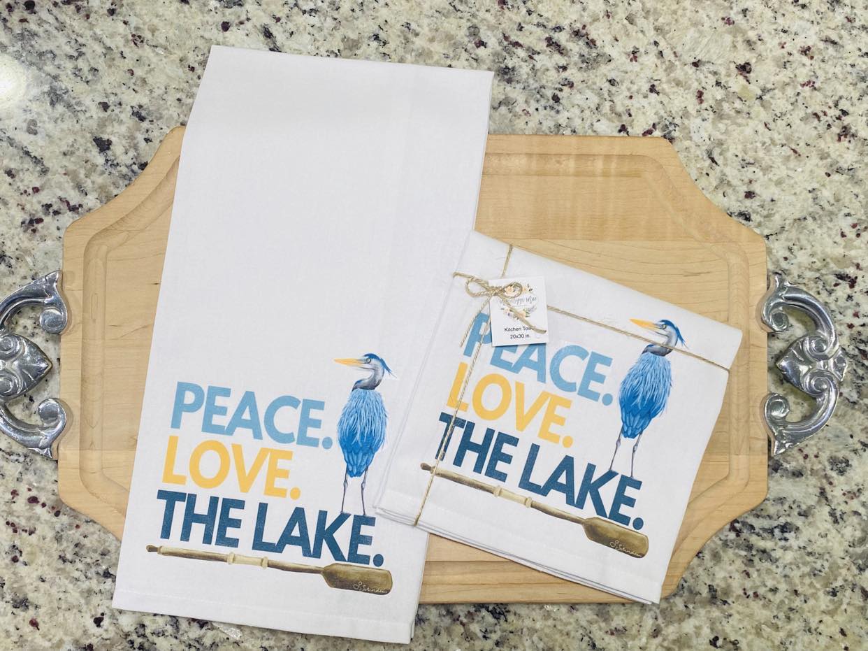 Peace Love The Lake Kitchen Towel