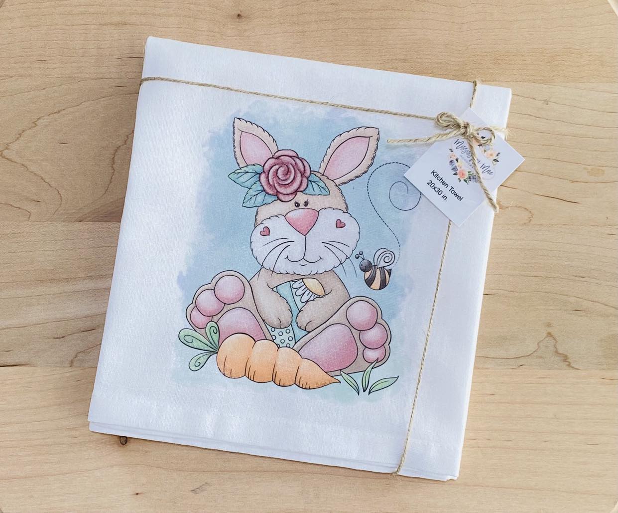 Bunny and Bee Kitchen Towel