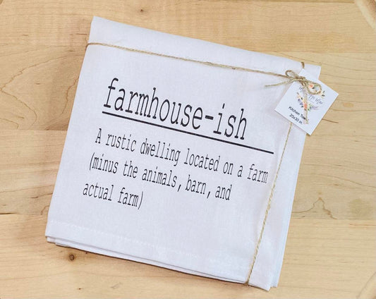 Farmhouse-ish Kitchen Towel