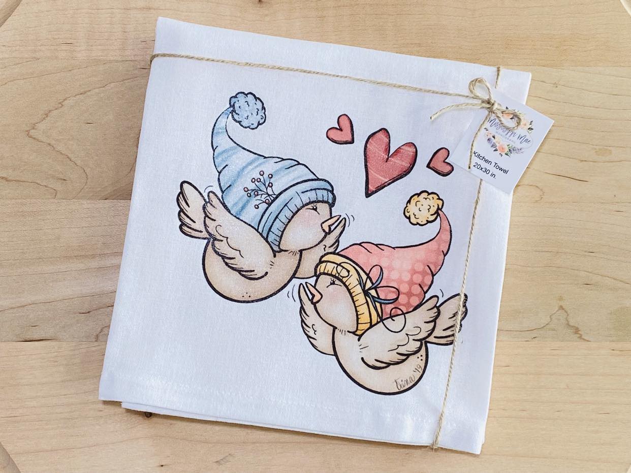 Love Birds Kitchen Towel