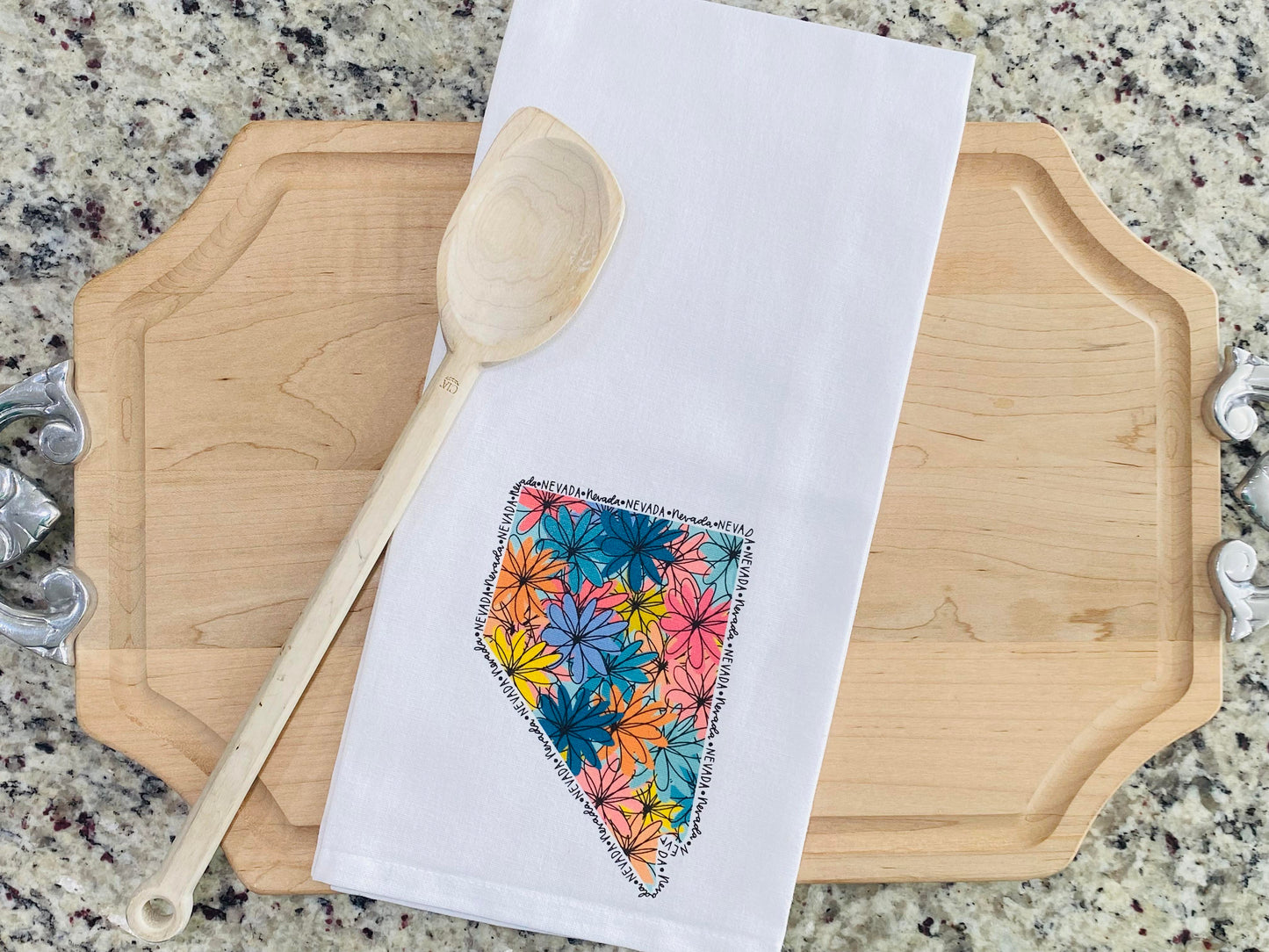 Floral State Kitchen Towel (All 50 States)