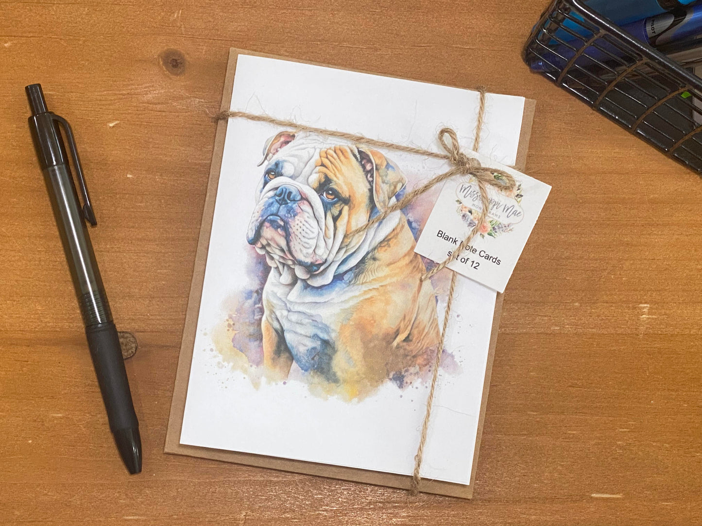 English Bulldog Note Cards