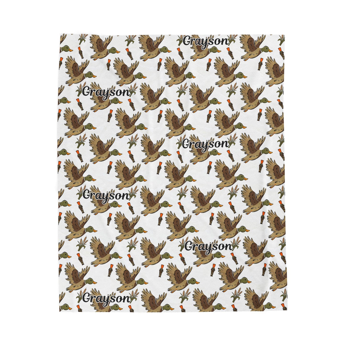Personalized Duck Hunting Baby Blanket