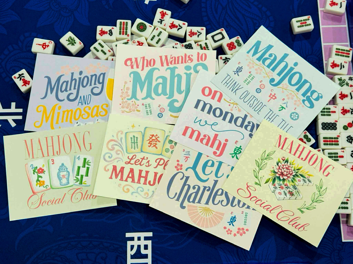 Mahjong Card Sleeve Insert | Fun Mahjong Sayings | NMJL Large Size Fit