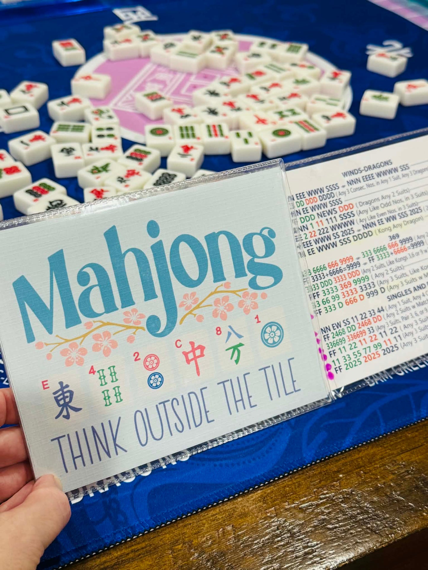Mahjong Card Sleeve Insert | Fun Mahjong Sayings | NMJL Large Size Fit