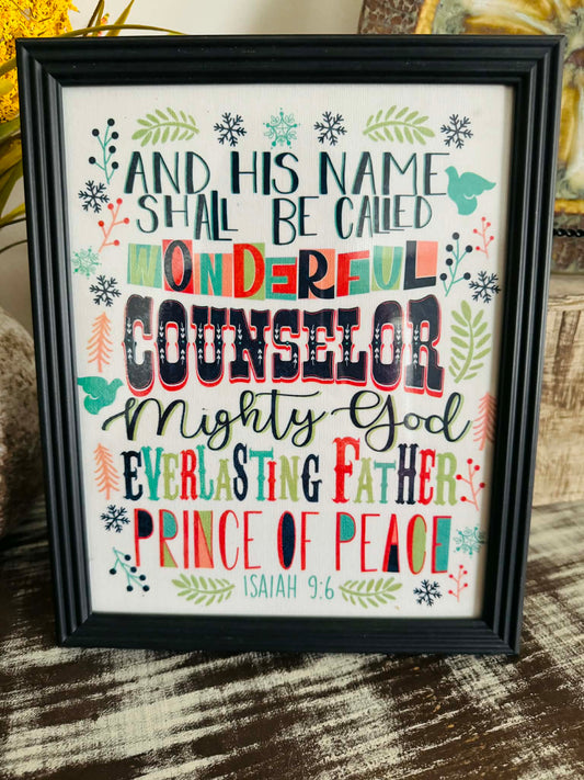 His Name Framed Canvas