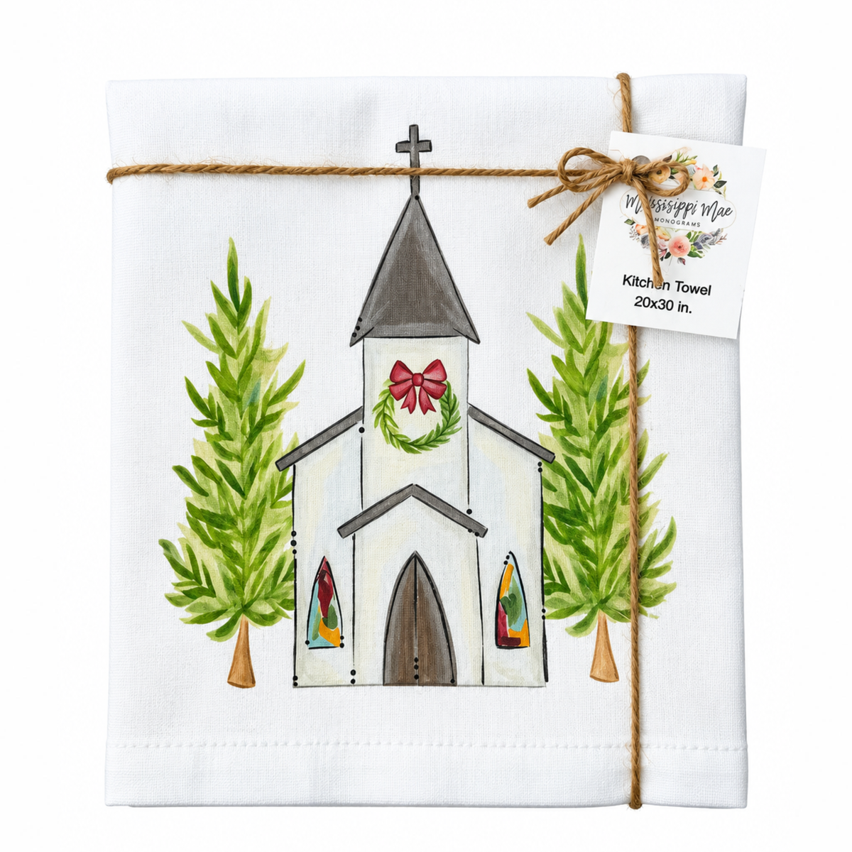 Christmas Church Kitchen Towel
