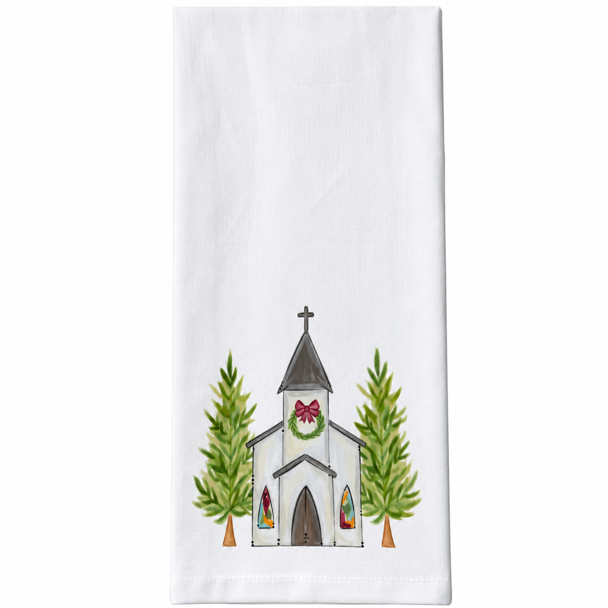 Christmas Church Kitchen Towel
