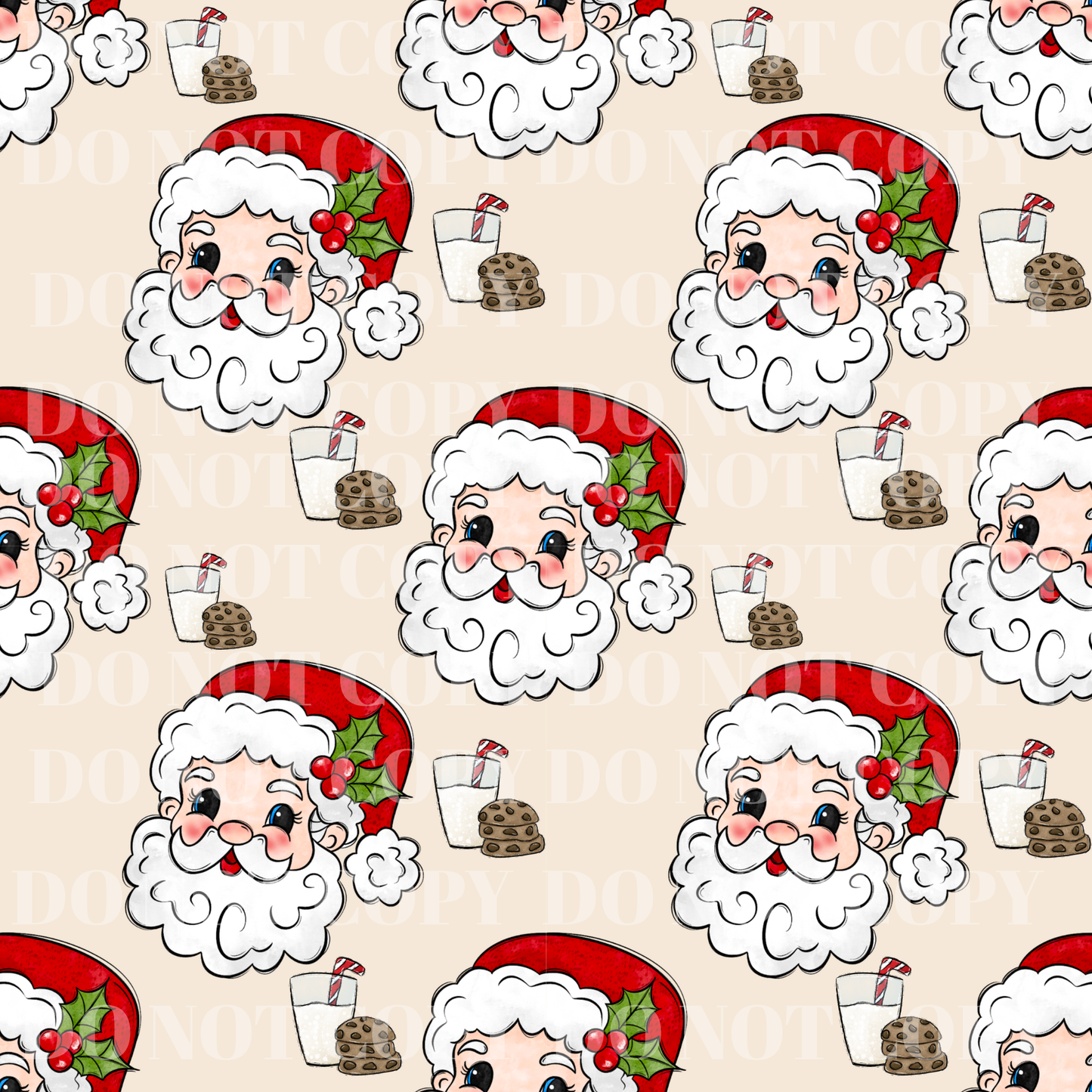 Santa and Reindeer Digital Paper