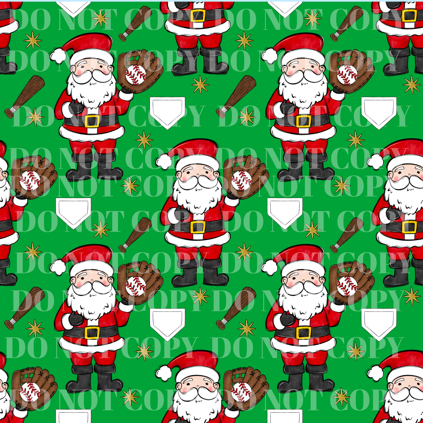 Sports Santa Christmas Digital Paper Set