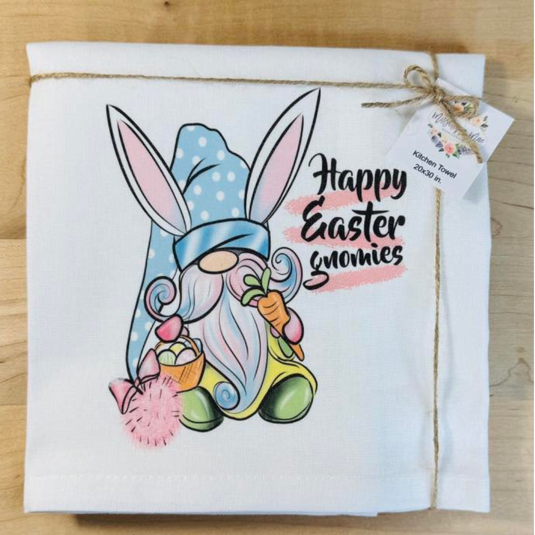Happy Easter Gnomies Towel