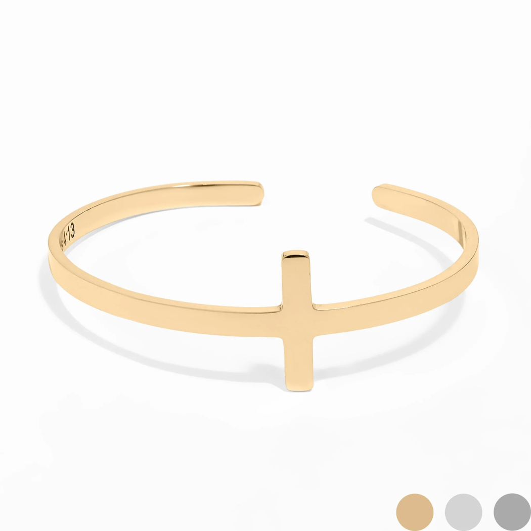 Cross Cuff Bracelet (3 Colors)