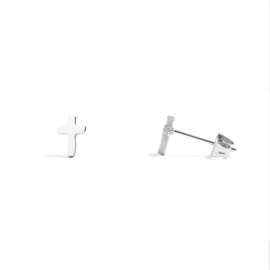 Cross Stud Earrings (2 Colors)