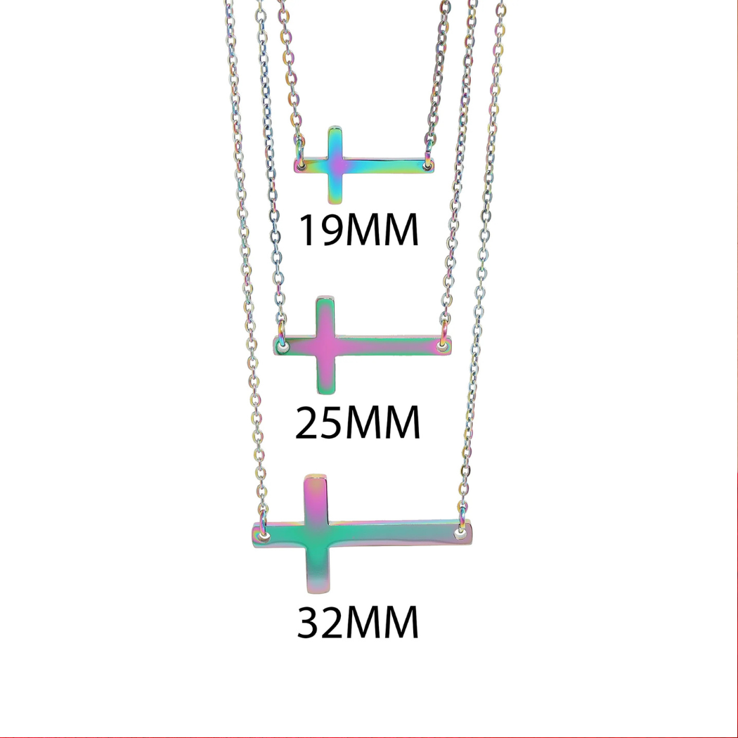 Horizontal Cross Necklace