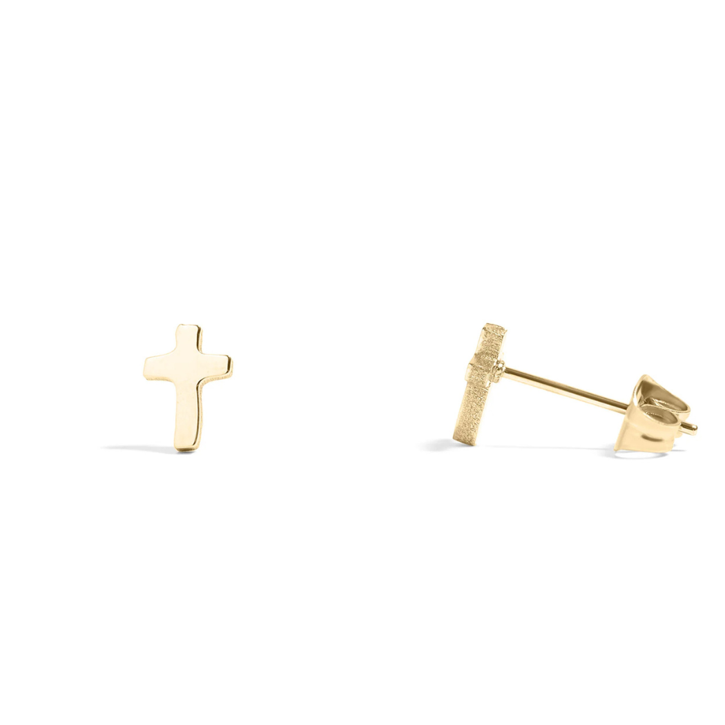 Cross Stud Earrings (2 Colors)