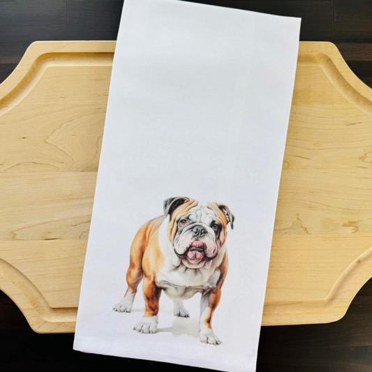 Standing Bulldog Kitchen Towel