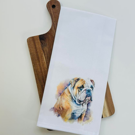 English Bulldog Kitchen Towel