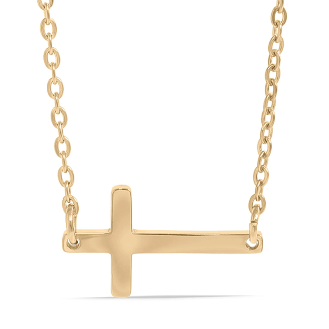 Horizontal Cross Necklace