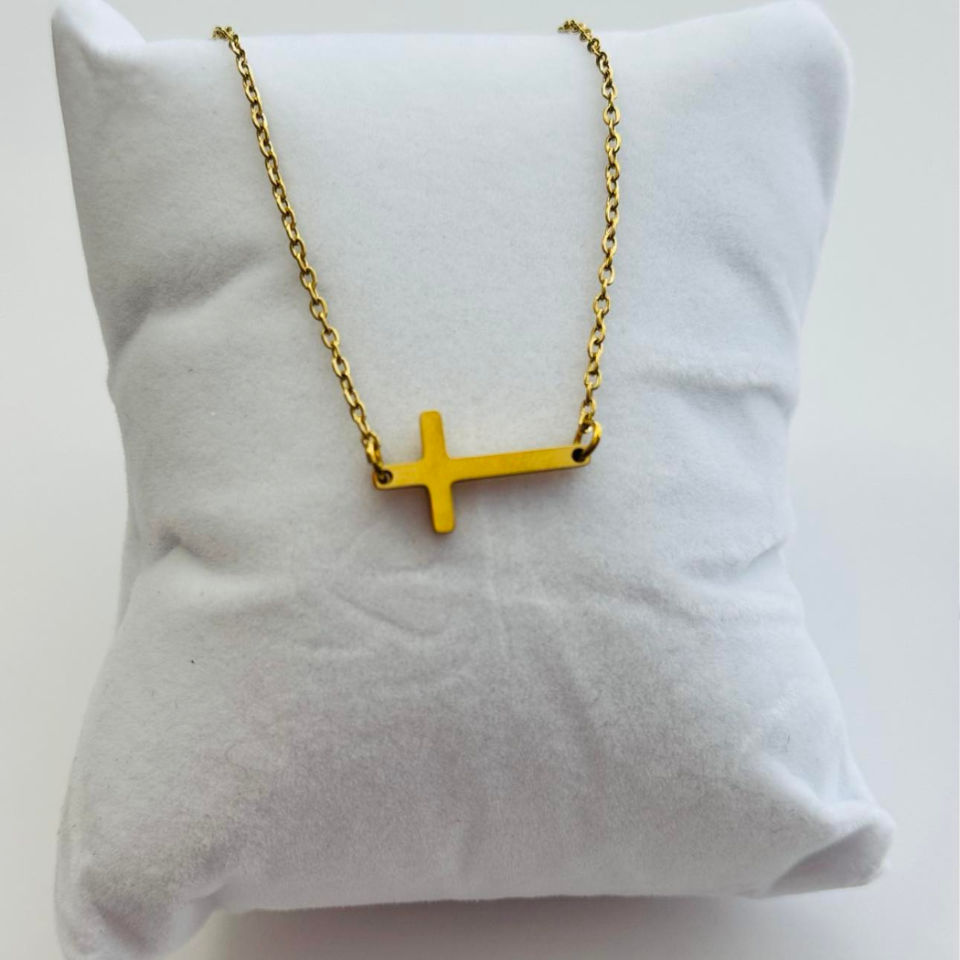 Horizontal Cross Necklace